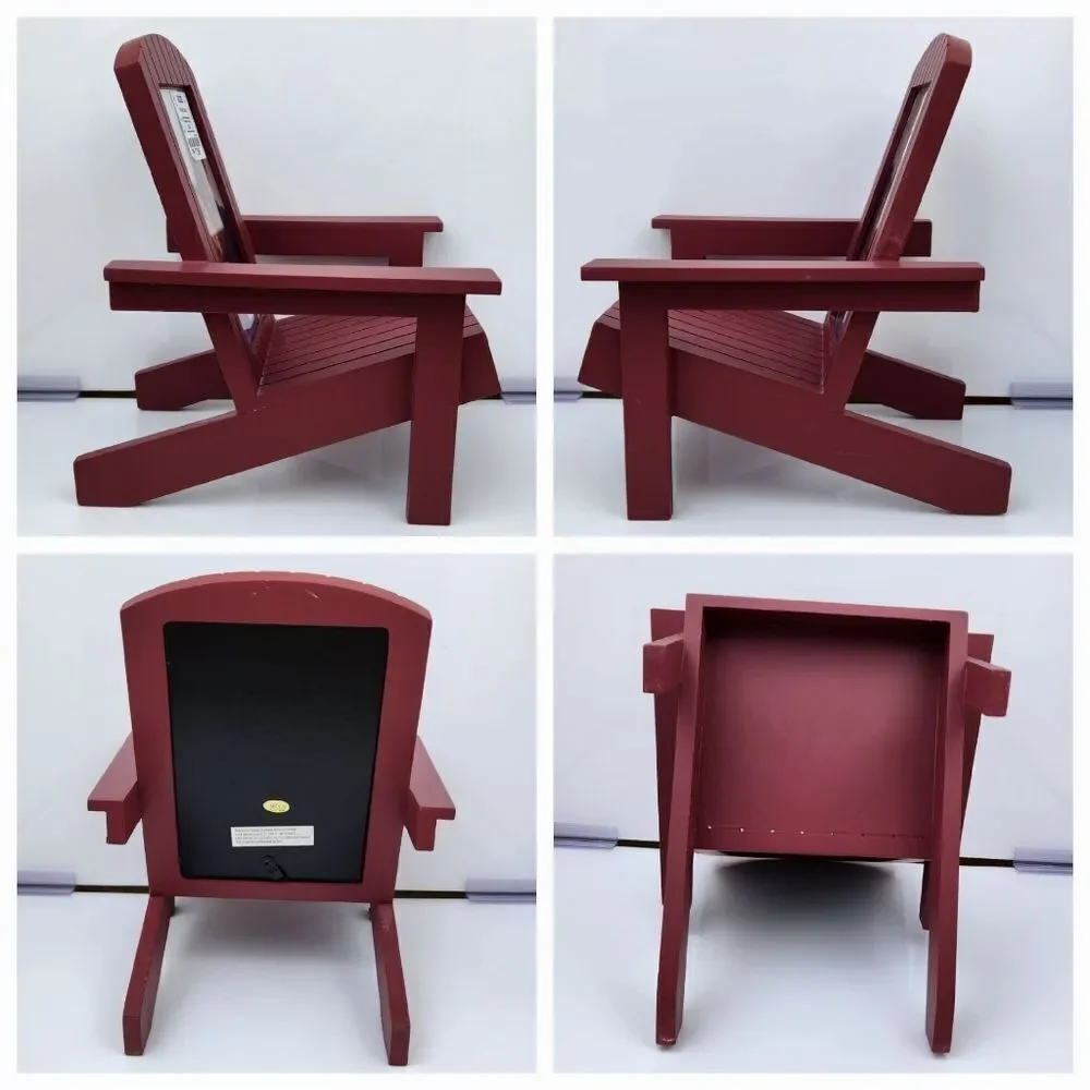 🔹️NWOT Red Adirondack Beach Chair 4x6 Picture Frame